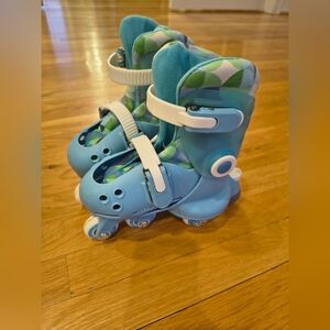 Kids Blue & Green Roller Skates